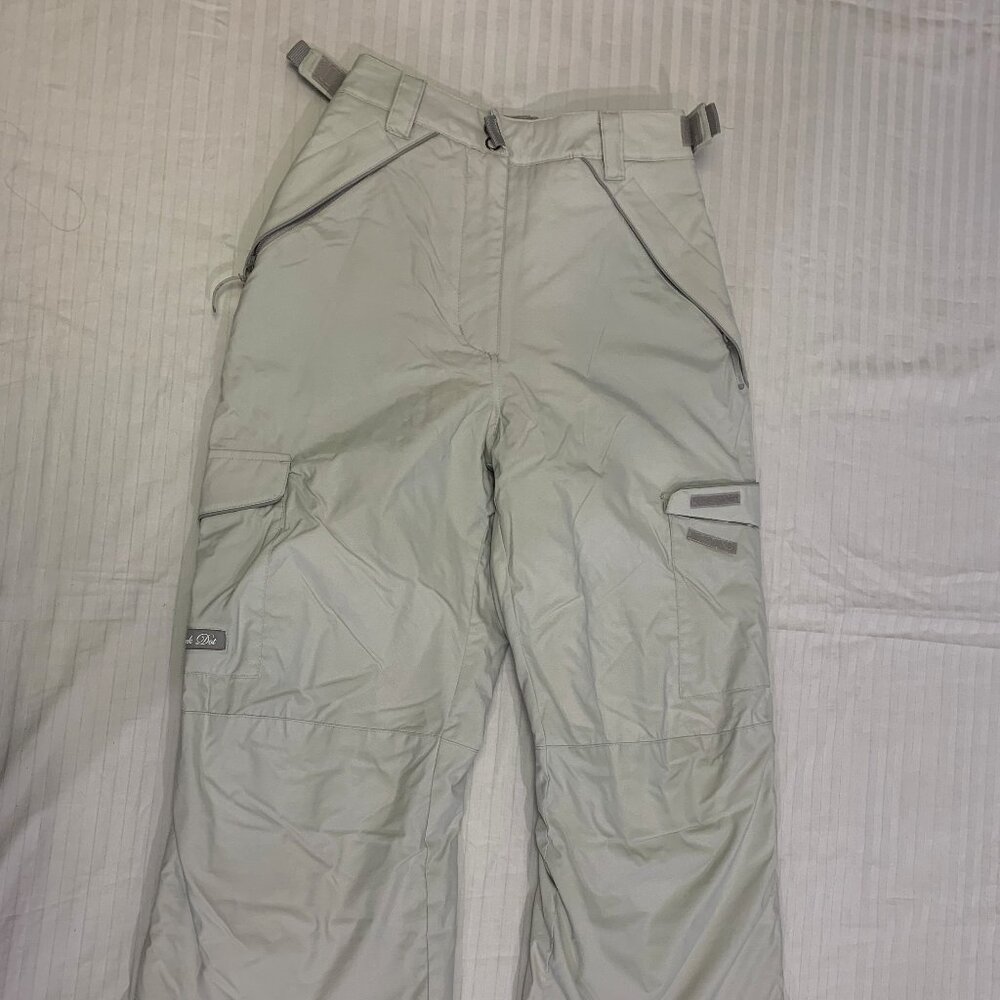 🍎🍎🍎 BLACK DOT GIRLS SNOW SKI NYLON CARGO PANTS SIZE YOUTH L. 🍎🍎🍎